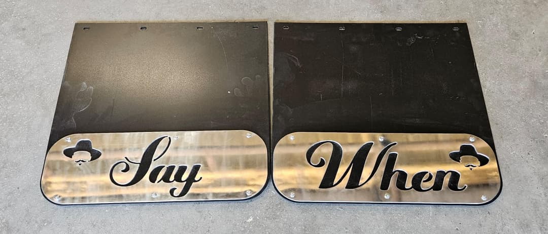 Custom mud flaps