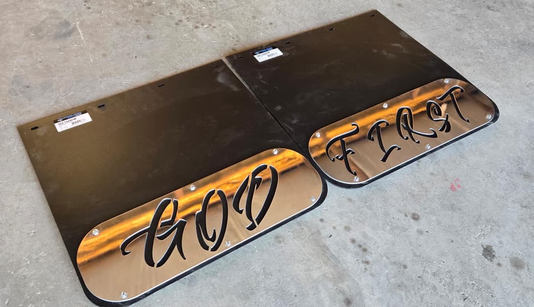Custom mud flaps