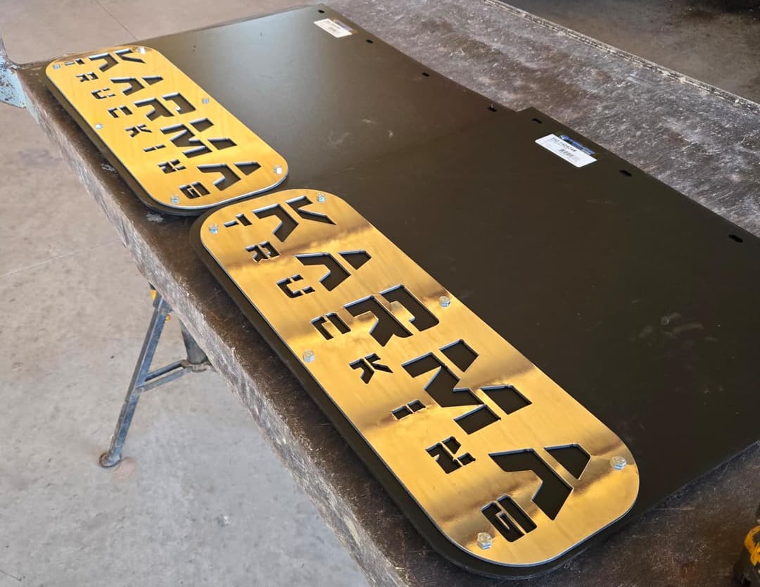 Custom mud flaps